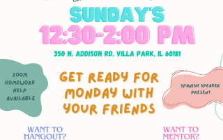 Homework Hangout Flyer in English