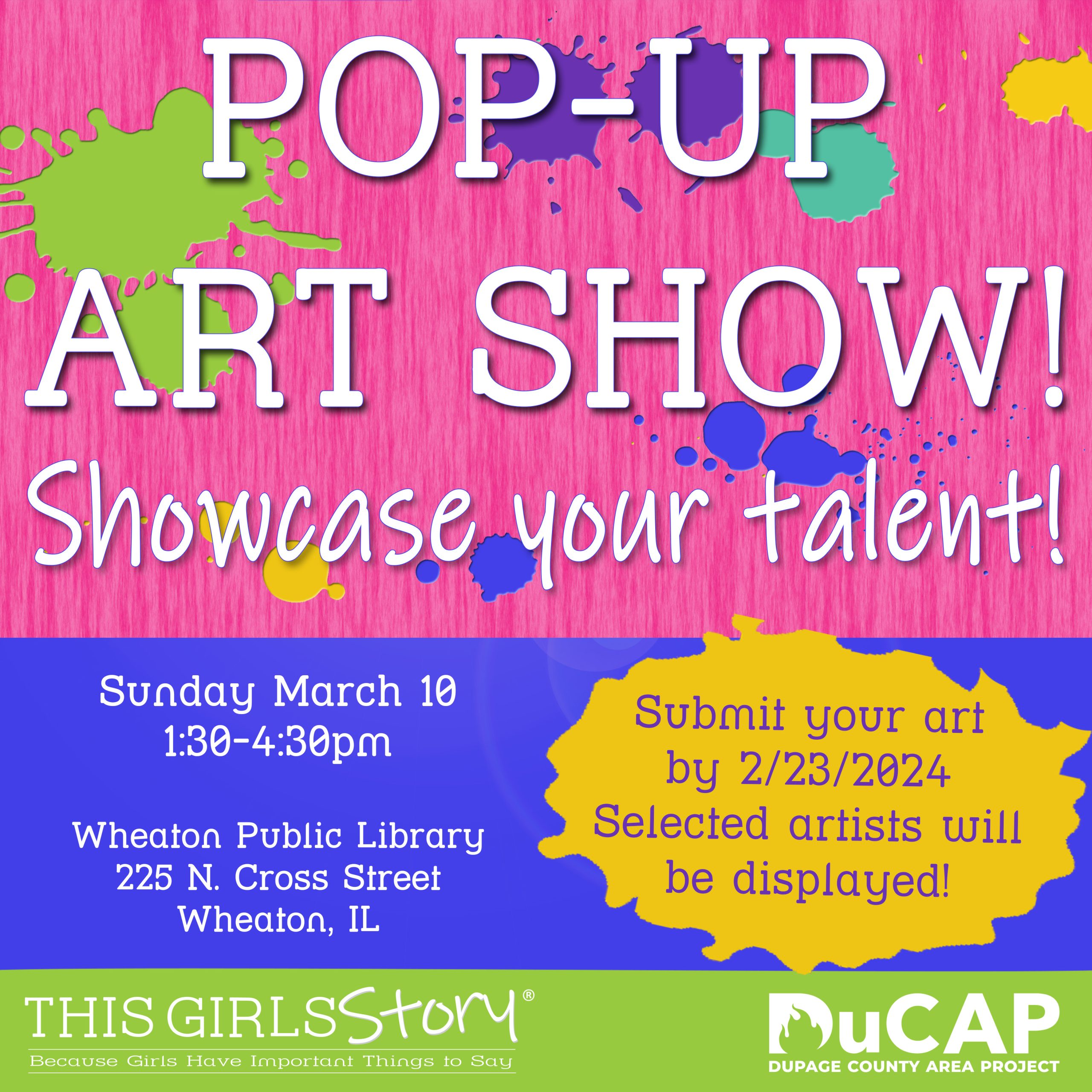 Pop-Up Art Show Announcement Graphic