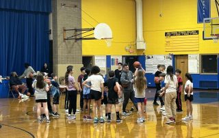 Teens participating in Coach Nate's Open Gym Basketball program with DuCAP at Jefferson Middle School on Monday, February 5th, 2024.