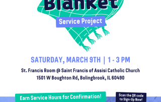 Flyer - Fleece Tie Blanket Project (Bolingbrook)